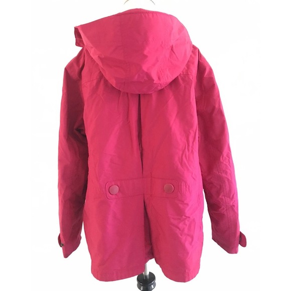 L.L Bean | 3 in 1 Rain Jacket Size L Pink Full Zip Hoodie Long Sleeves - Picture 3 of 10